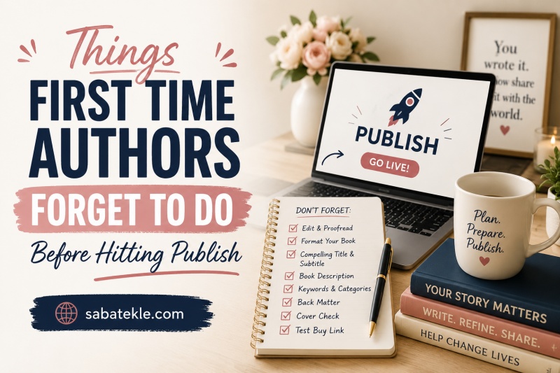 Things First Time Authors Forget to Do Before Hitting Publish