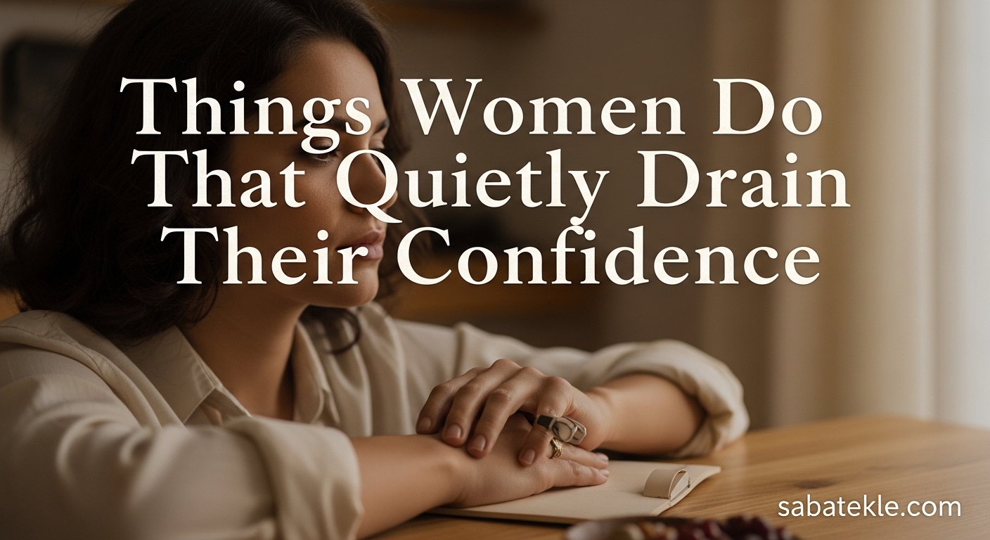 Things Women Do That Quietly Drain Their Confidence